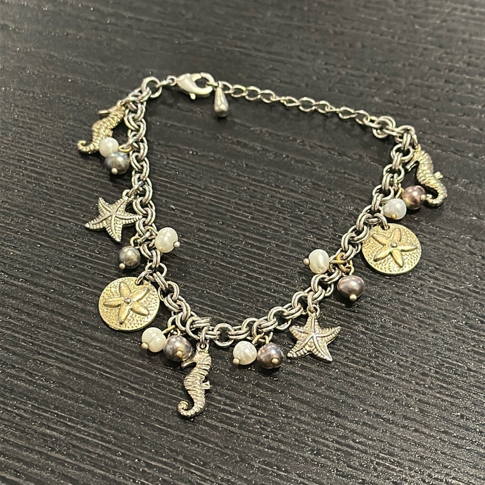 Lia Sophia Under the Sea Gold Tone Charm Bracelet